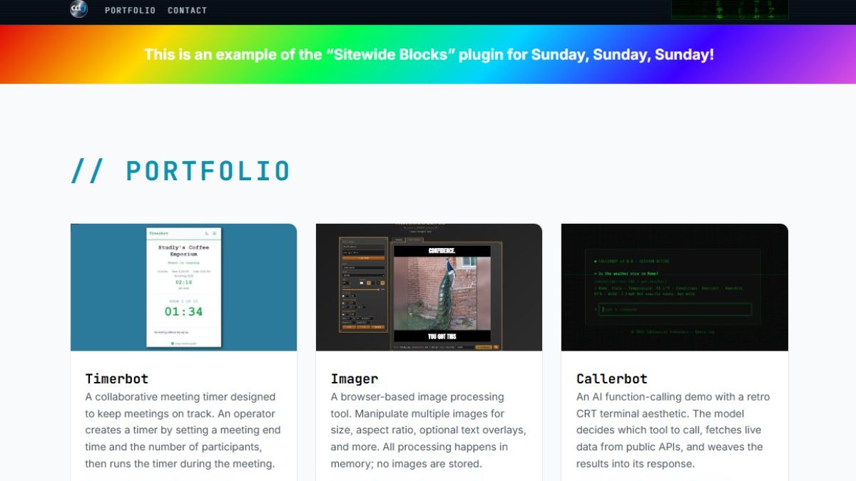 Sitewide Blocks plugin